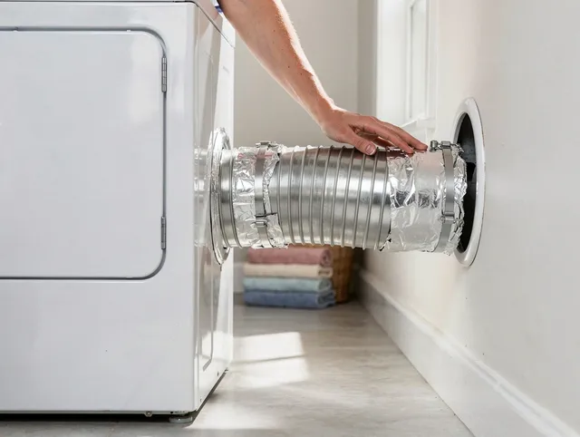 Professional dryer vent hose installation by Pineville Dryer Vent Cleaning in Pineville