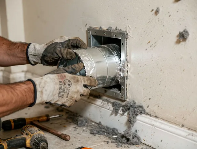 Professional dryer vent repair and installation by Pineville Dryer Vent Cleaning in Pineville